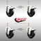 Service Caster 4 Inch 316SS Soft Rubber Swivel 10mm Threaded Stem Caster Set Lock Brake SCC SCC-SS316TSTTL20S414-SRS-M1015-4 - alternate 2